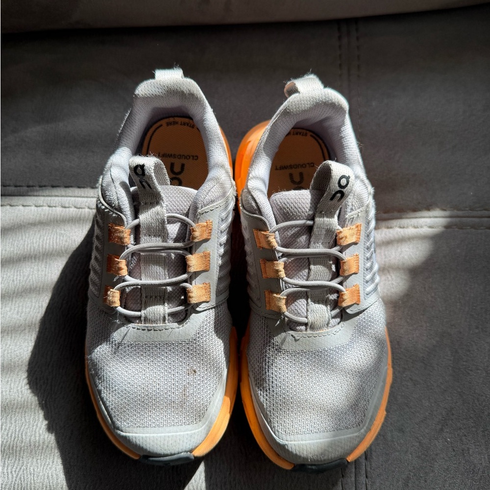 On Running Kids' Sneakers in Gray and Orange